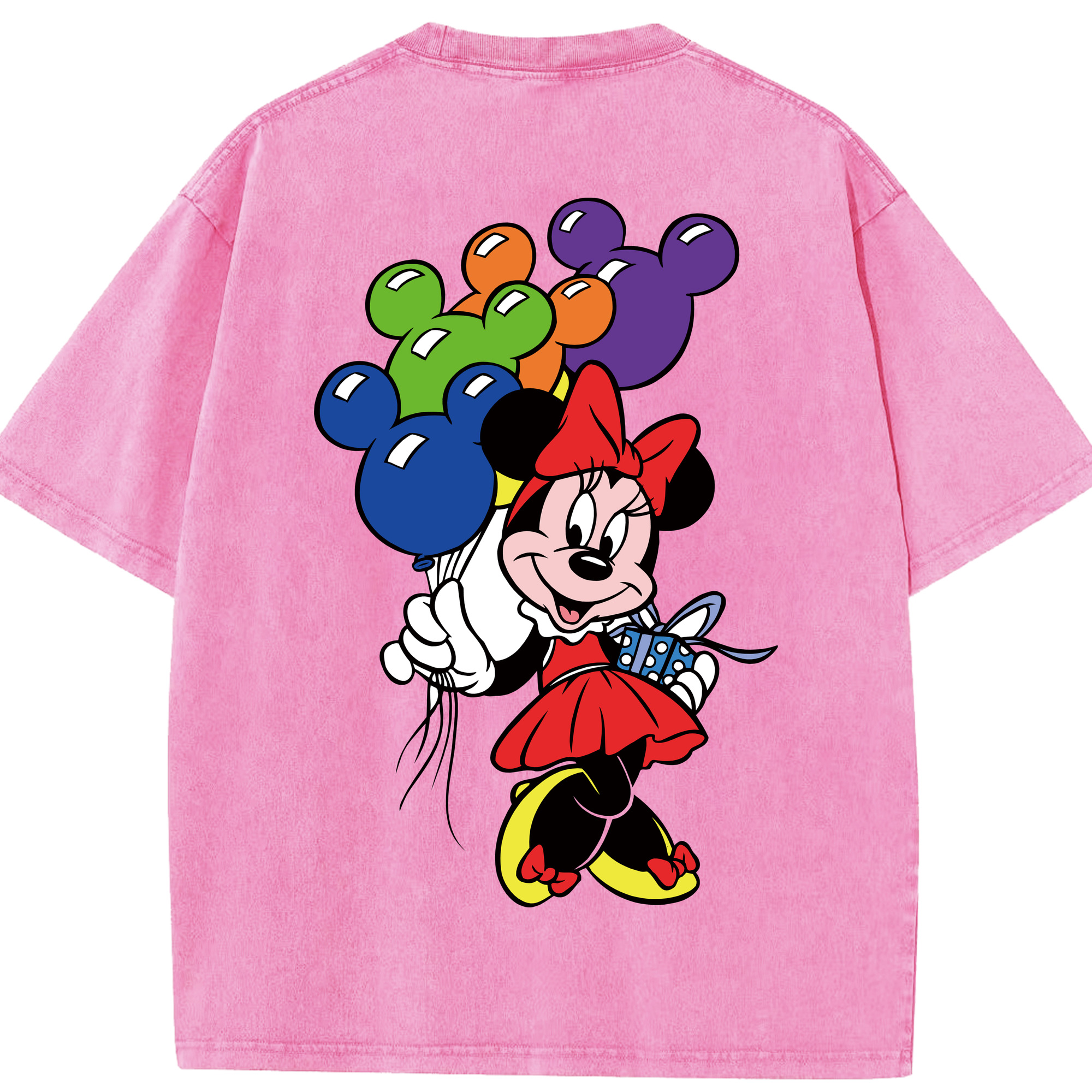 （画像用） ミッキーマウス Mickey Mouse 綿100% ヴィンテージ風 半袖Tシャツ（背面プリント）